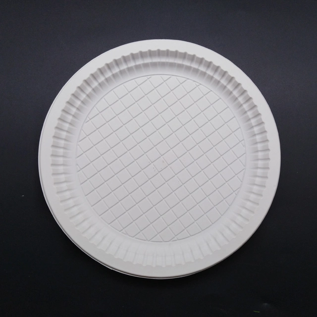 FDA Certificate Wholesale Biodegradable Disposable Round Corn Starch Plates